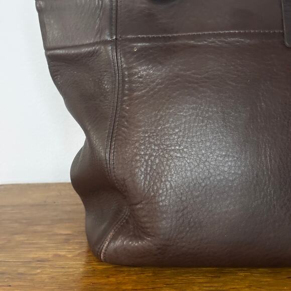 Vintage Coach 4157 Brown Leather Tote Shoulder Bag 2WAY Used Authentic Purse - Picture 5 of 16